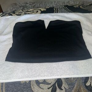 SHEIN Black Ribbed Knit Top